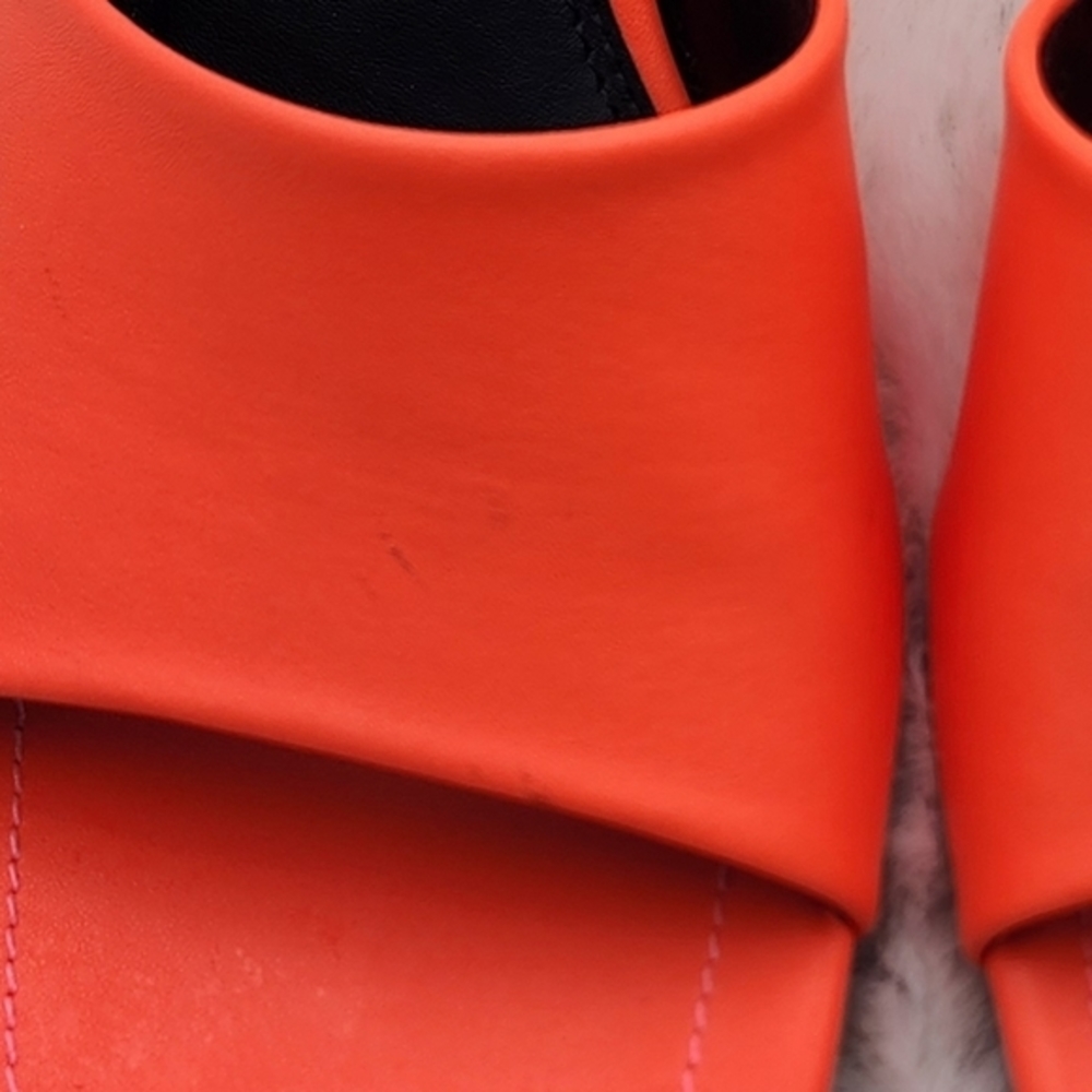 Asos Design Halliwell Triangle Block Heel Neon Or… - image 8